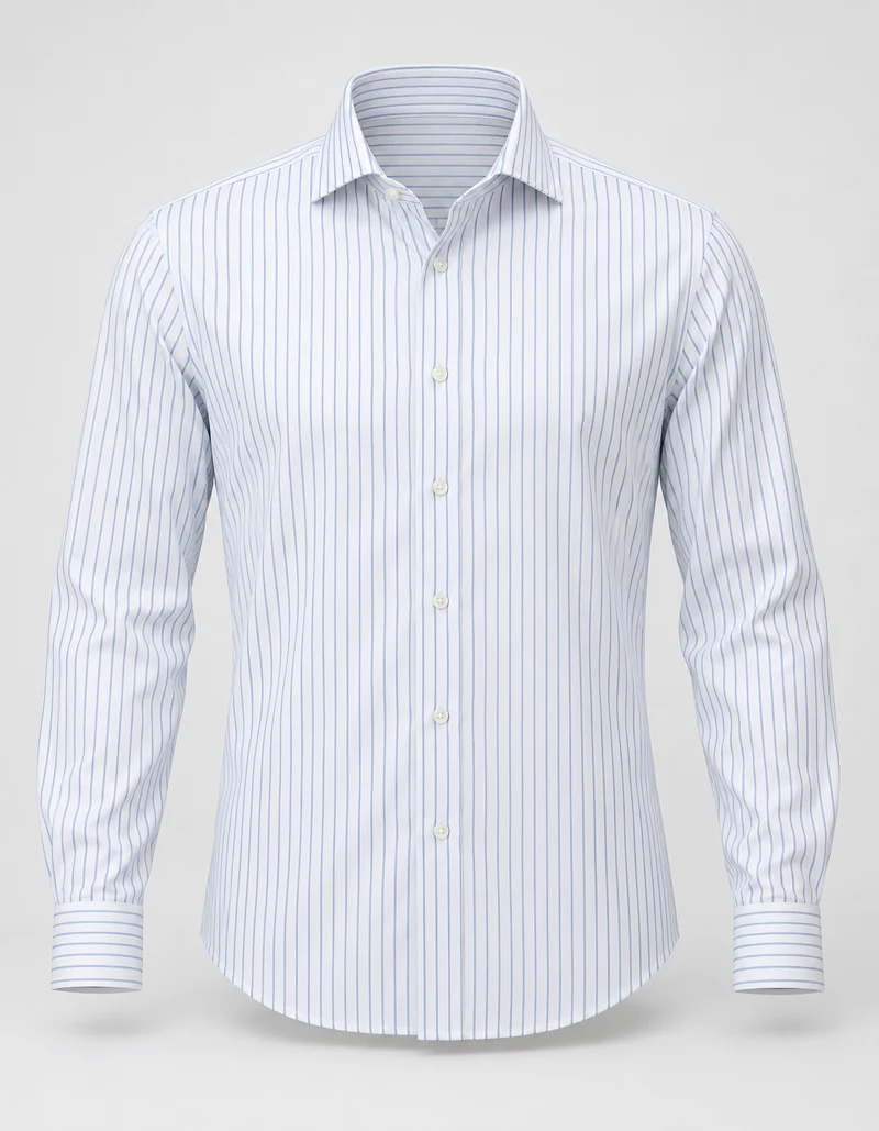 Executive Blue Stripe Shirt, Blue Stripe, front view