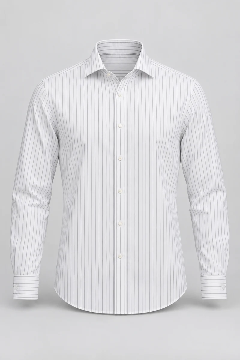 Regent Grey Stripe Shirt, Grey Stripe, front view